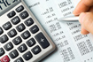 Calculator and financial documents